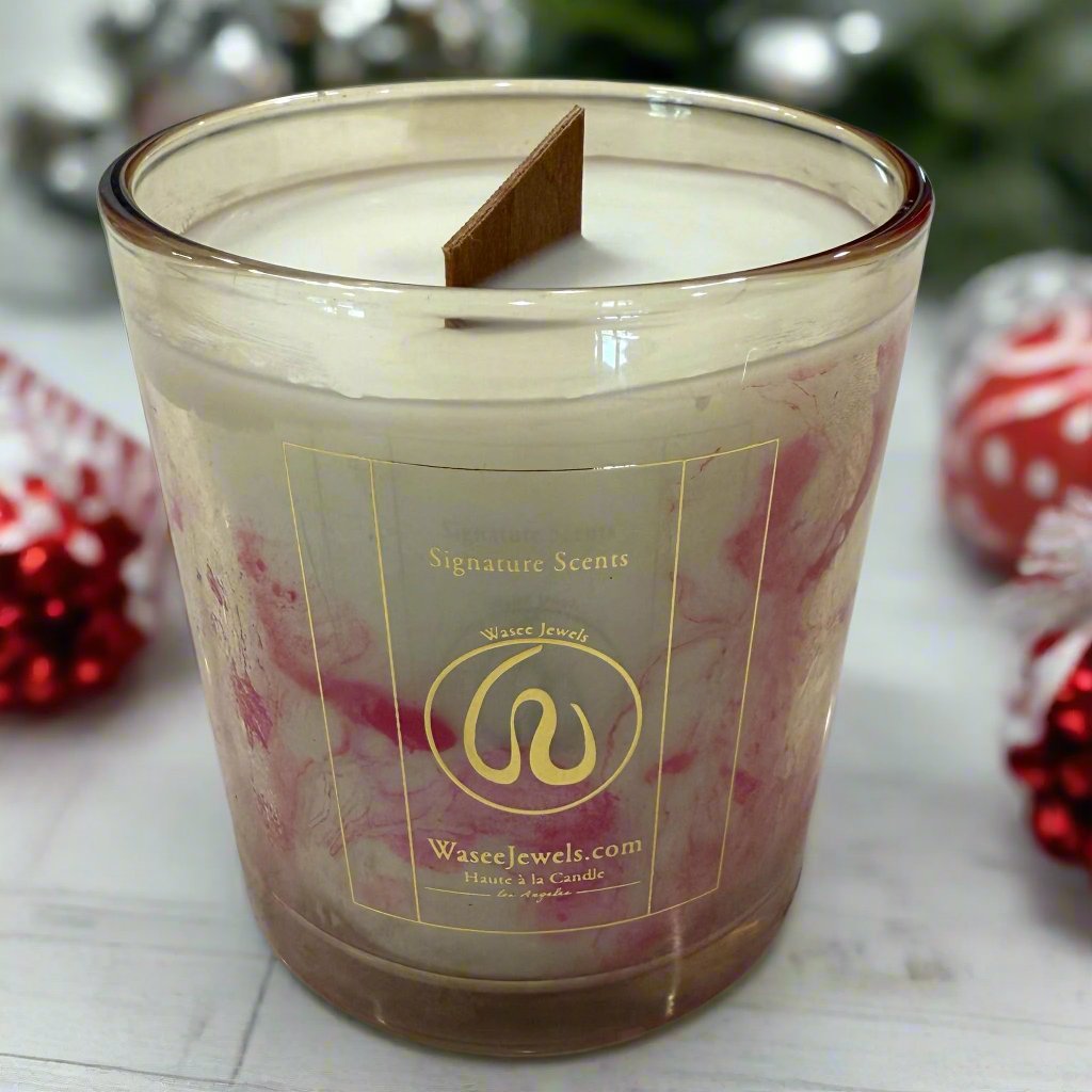 Rose and Peppermint candle